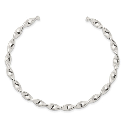 Sterlingsilber Gedreht Manschette Armreif