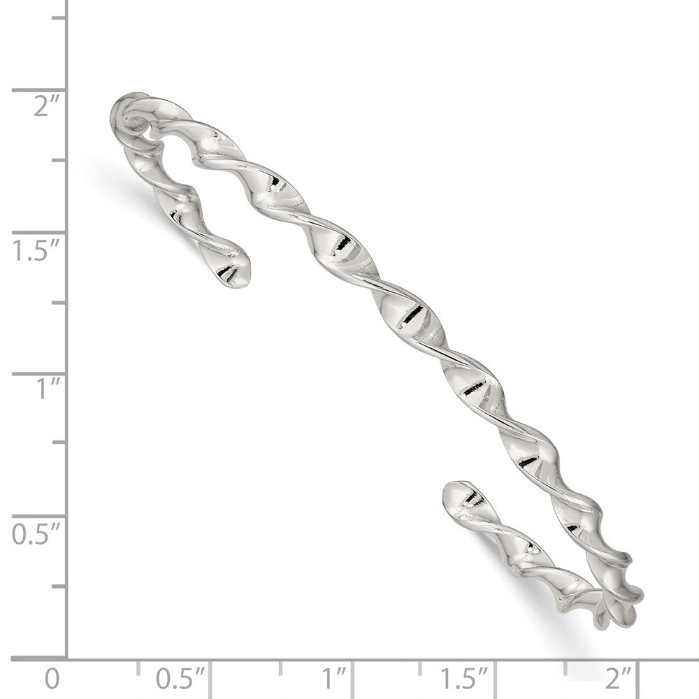 Sterlingsilber Gedreht Manschette Armreif
