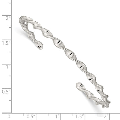 Sterlingsilber Gedreht Manschette Armreif