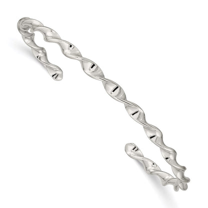 Sterlingsilber Gedreht Manschette Armreif