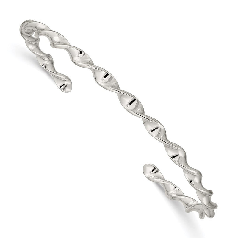 Sterlingsilber Gedreht Manschette Armreif