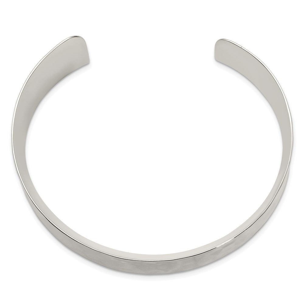 Sterlingsilber 30mm Gehämmert Manschette Armreif