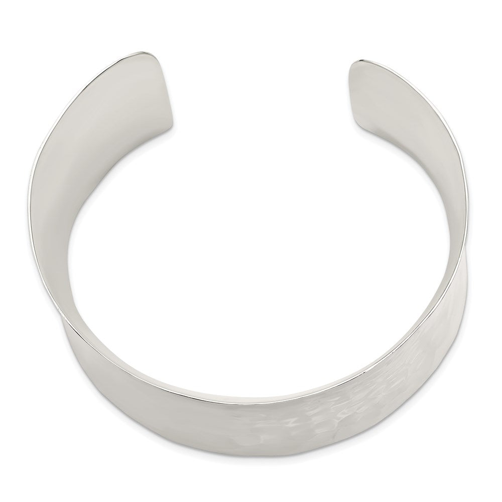 Sterlingsilber 39.5mm Gehämmert Manschette Armreif