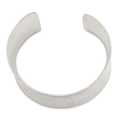 Sterlingsilber 39.5mm Gehämmert Manschette Armreif