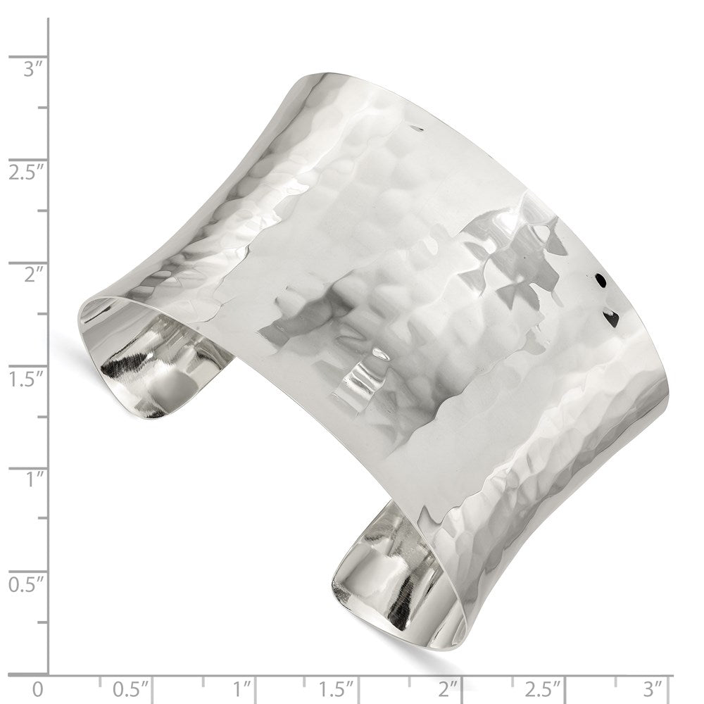 Sterlingsilber 39.5mm Gehämmert Manschette Armreif