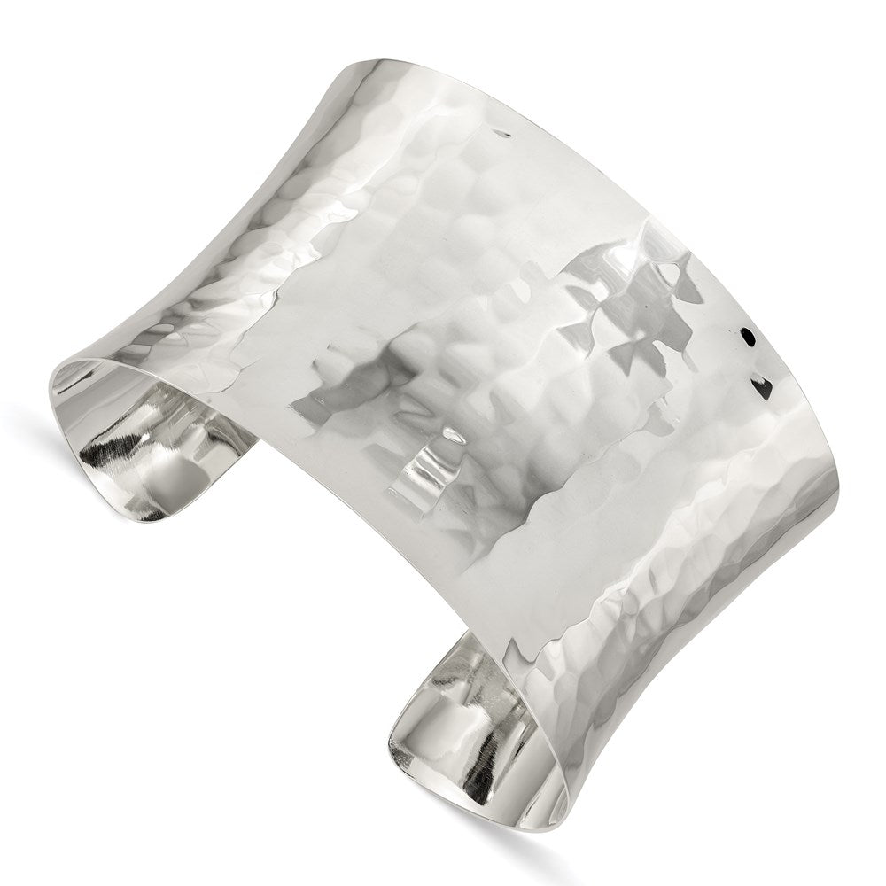 Sterlingsilber 39.5mm Gehämmert Manschette Armreif