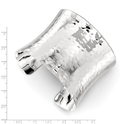 Sterlingsilber 49.5mm Gehämmert Manschette Armreif
