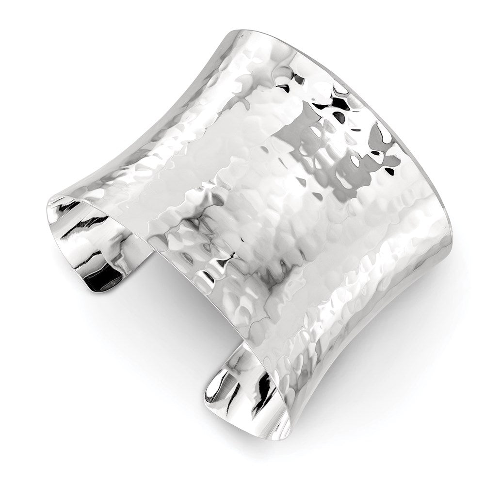 Sterlingsilber 49.5mm Gehämmert Manschette Armreif