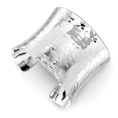 Sterlingsilber 49.5mm Gehämmert Manschette Armreif