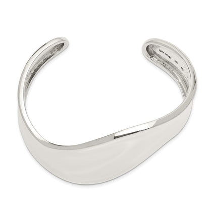 Sterlingsilber Welle Manschette Armreif