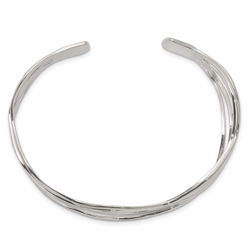Sterlingsilber Multi-strand Gewellt Manschette Armreif