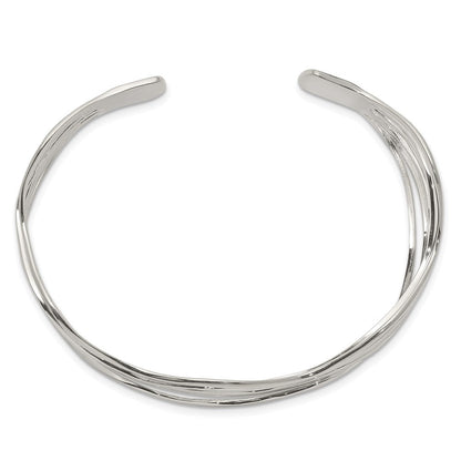 Sterlingsilber Multi-strand Gewellt Manschette Armreif