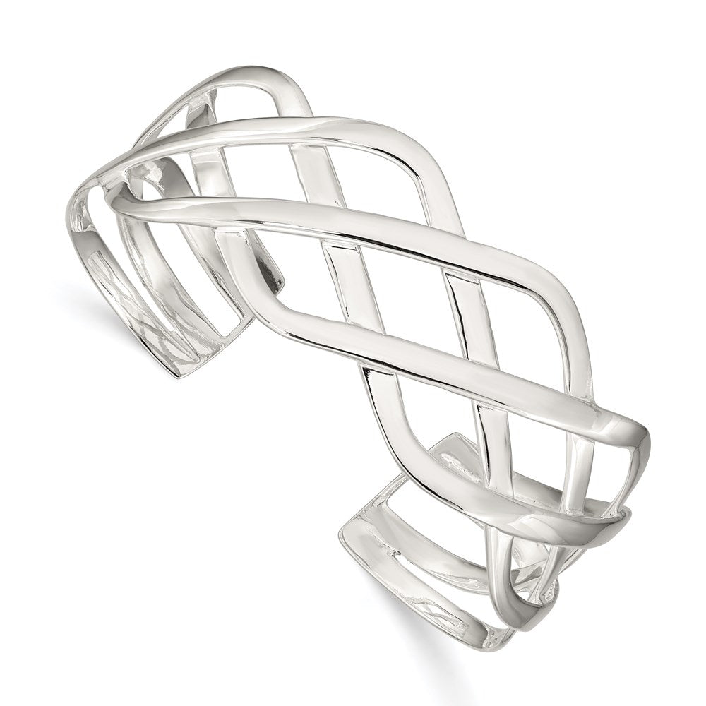 Sterlingsilber Geflochten Design Manschette Armreif