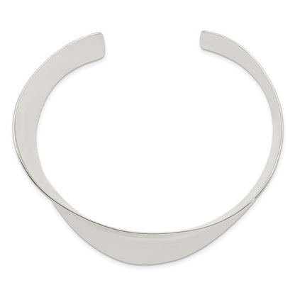 Sterlingsilber Poliert Welle Manschette Armreif
