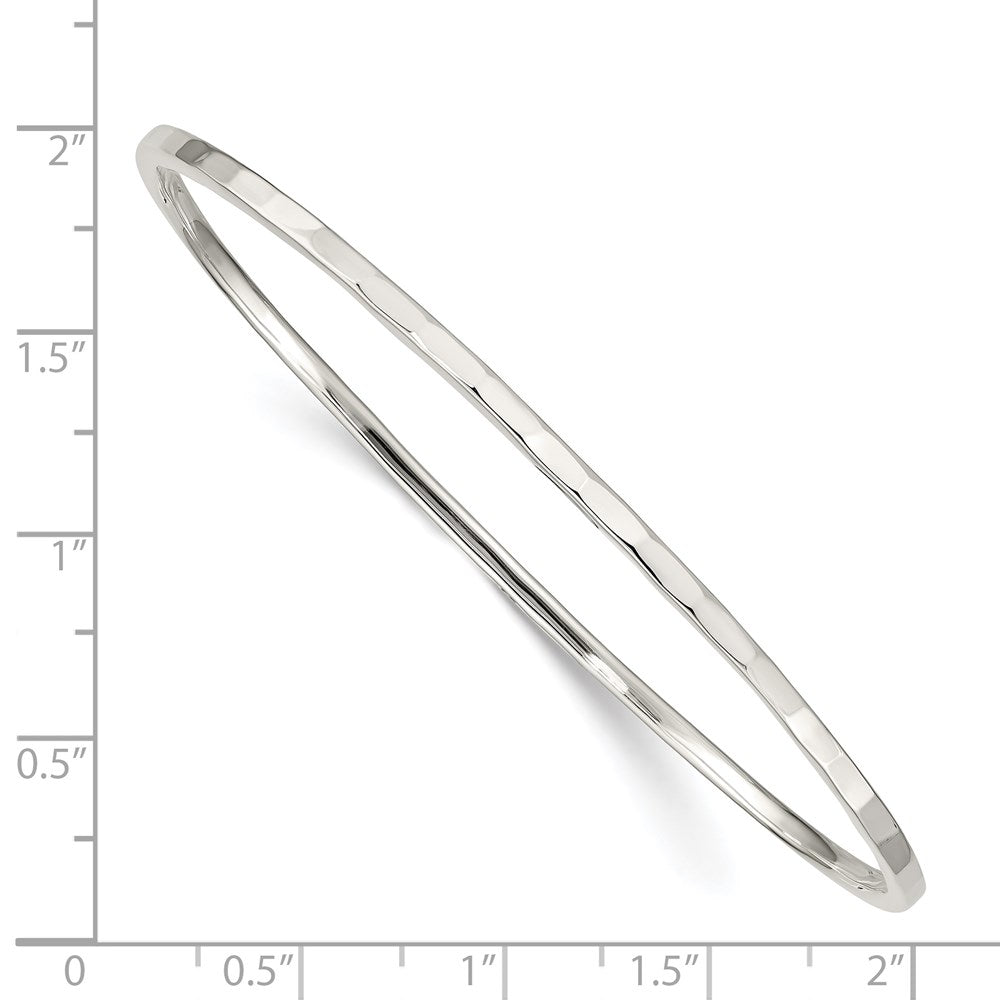 Sterlingsilber Gehämmert Schieber-on Armreif