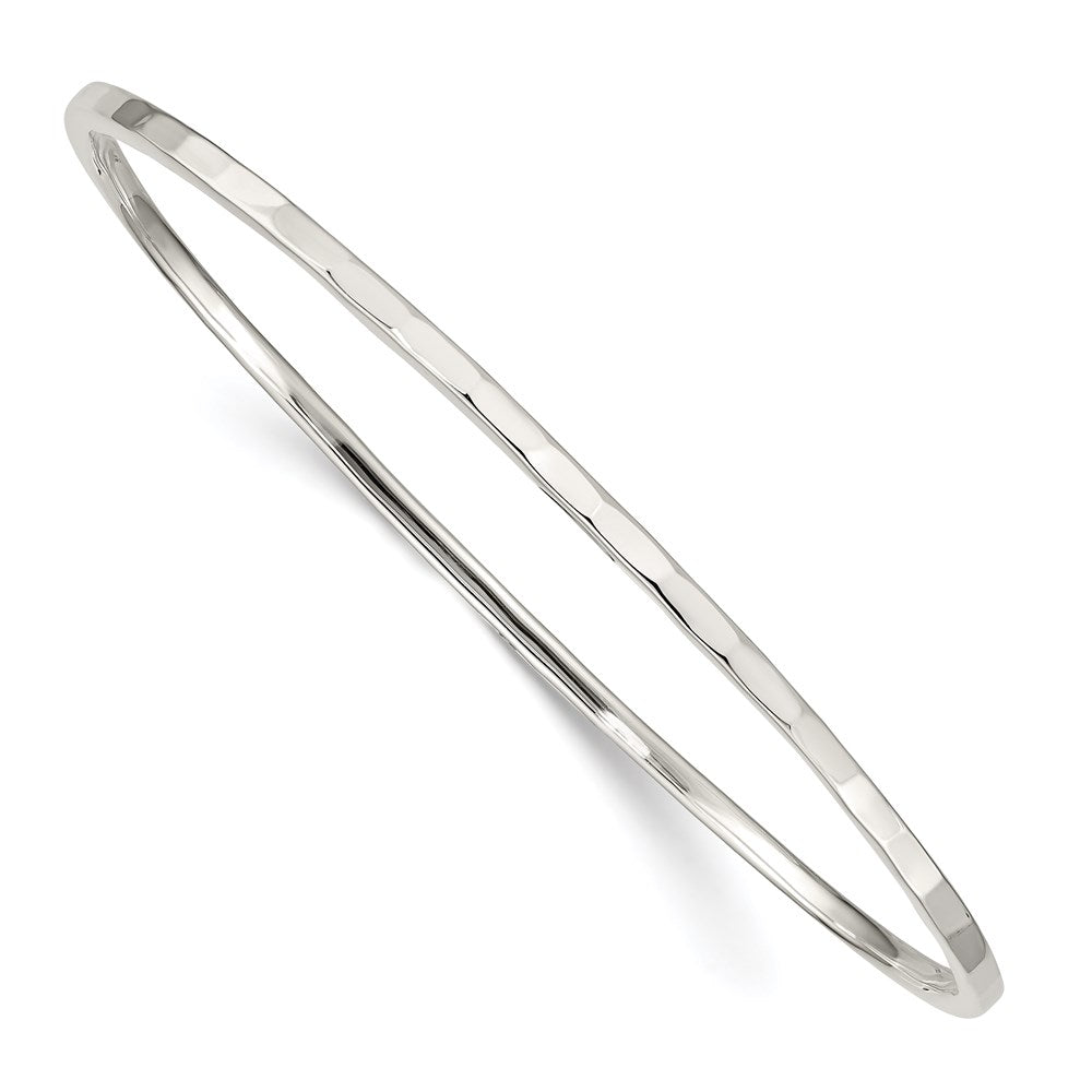 Sterlingsilber Gehämmert Schieber-on Armreif