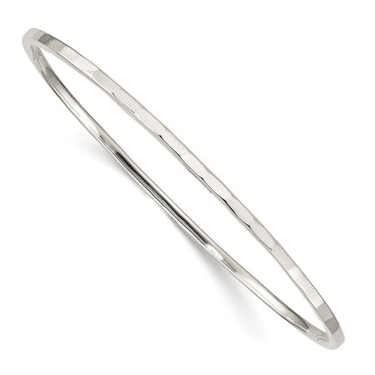 Sterlingsilber Gehämmert Schieber-on Armreif