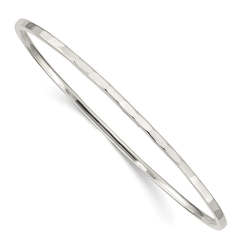 Sterlingsilber Gehämmert Schieber-on Armreif