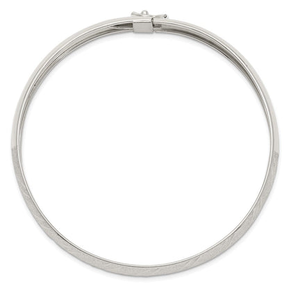 Sterlingsilber 10.5mm Poliert Diamantiert Flexibel Armreif