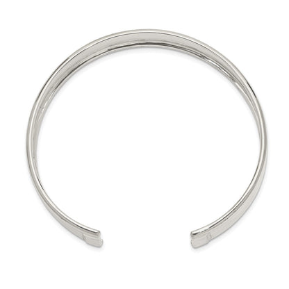 Sterlingsilber 10mm Poliert Manschette Armreif