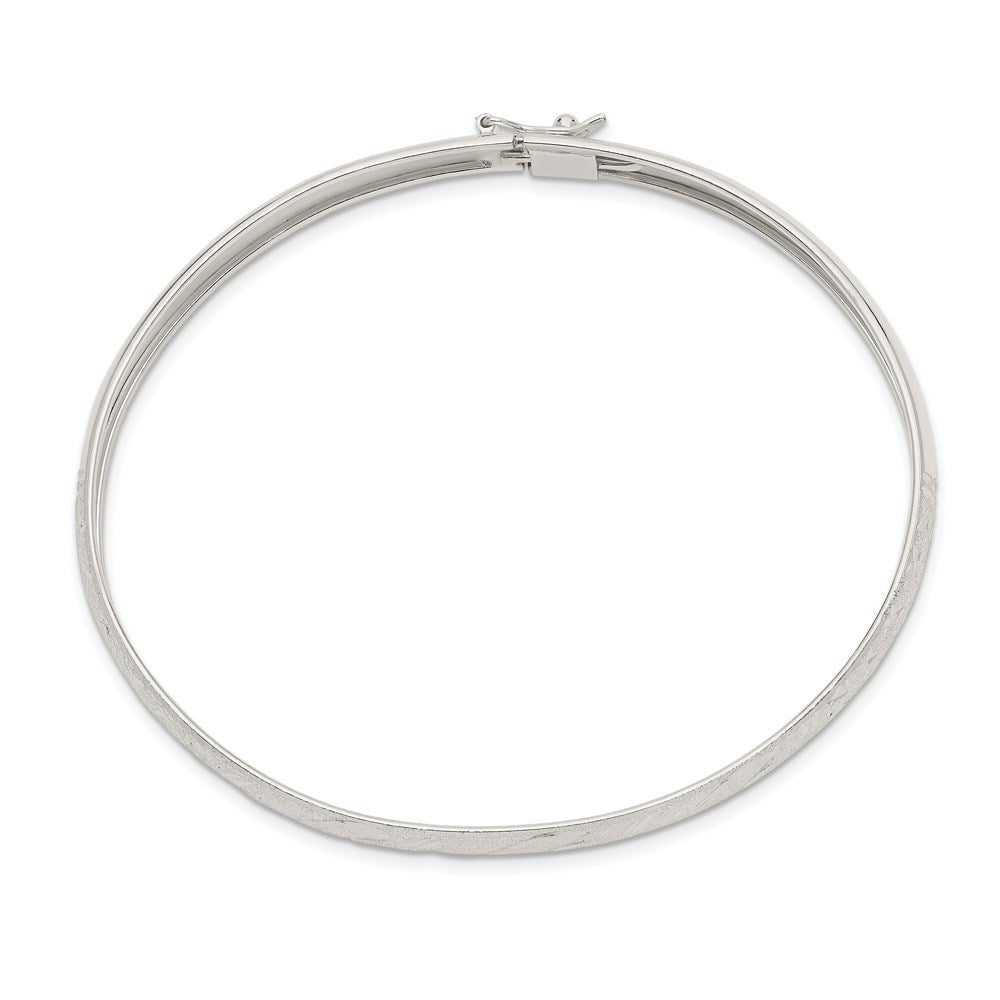 Sterlingsilber 6.5mm Diamantiert Flexibel Armreif
