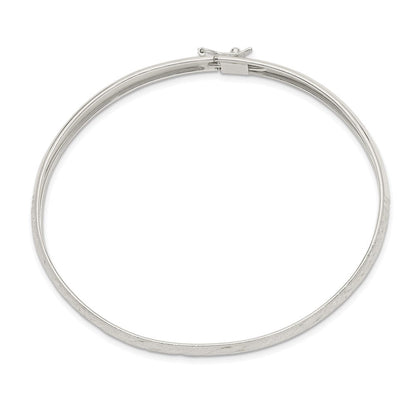 Sterlingsilber 6.5mm Diamantiert Flexibel Armreif