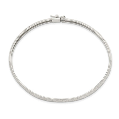 Sterlingsilber 6.5mm Lasergraviert und Diamantiert Flexibel Armreif