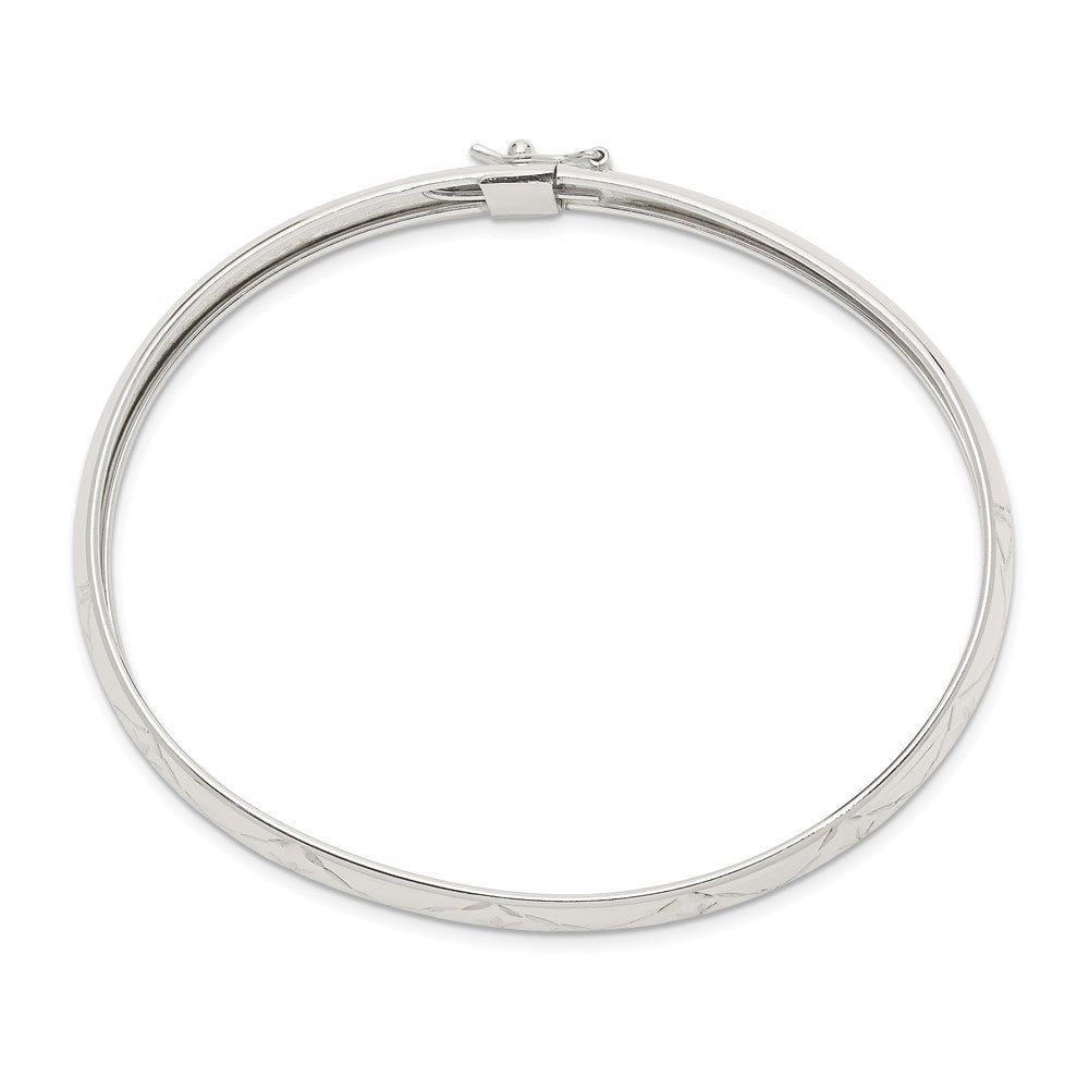 Sterlingsilber 7mm Diamantiert Flexibel Armreif