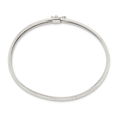 Sterlingsilber 7mm Diamantiert Flexibel Armreif