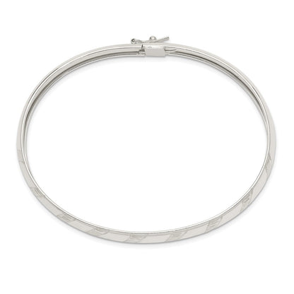 Sterlingsilber 7mm Diamantiert Flexibel Armreif