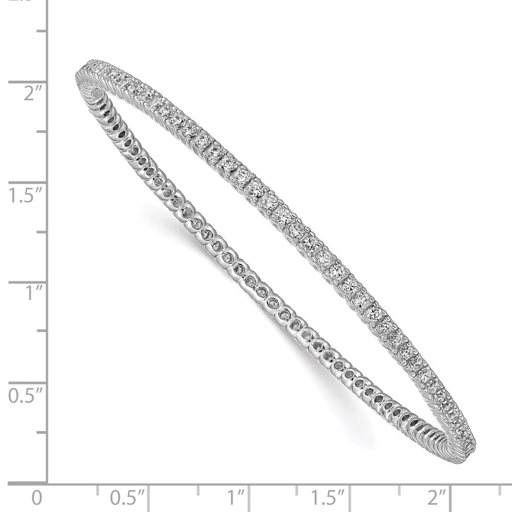 Sterlingsilber Schimmernd Rhodiniert 93 Stein Zirkonia Armreif Armband