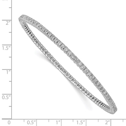 Sterlingsilber Schimmernd Rhodiniert 93 Stein Zirkonia Armreif Armband