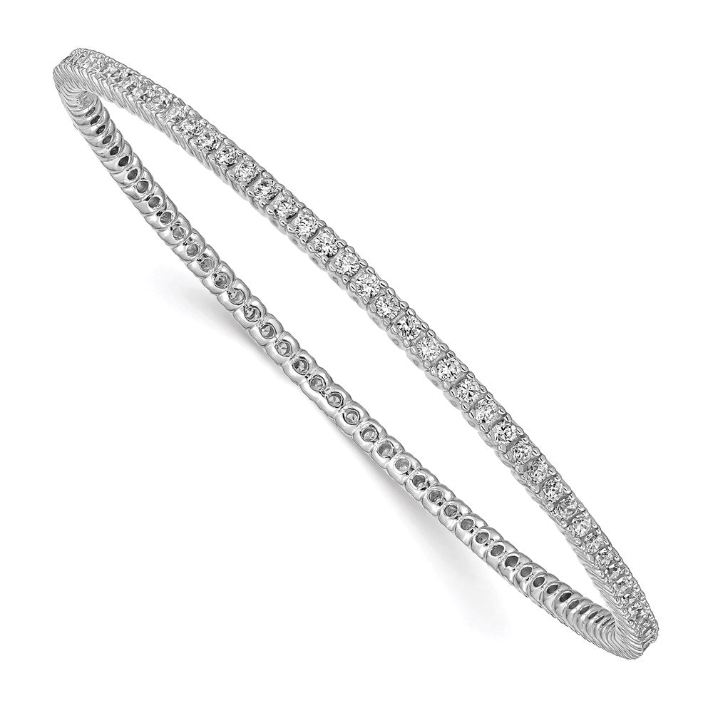Sterlingsilber Schimmernd Rhodiniert 93 Stein Zirkonia Armreif Armband