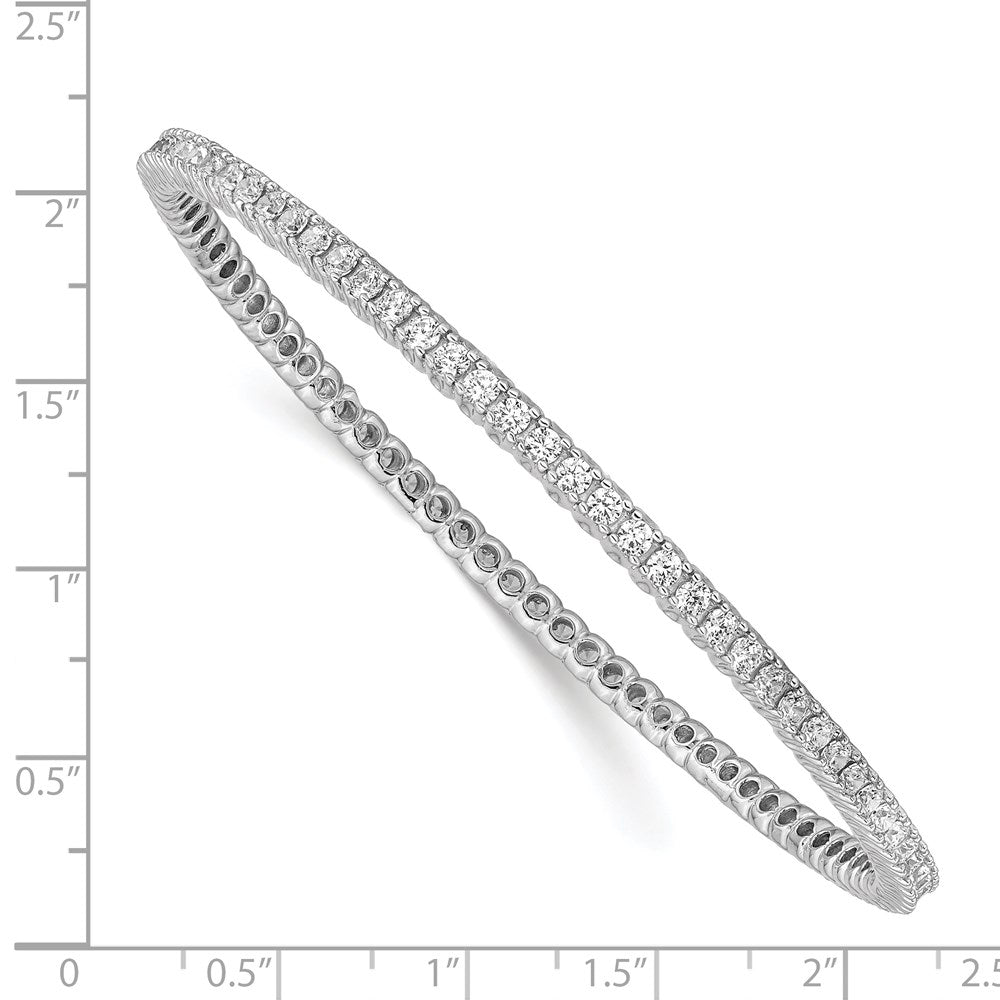 Sterlingsilber Schimmernd Rhodiniert 83 Stein Zirkonia Armreif Armband