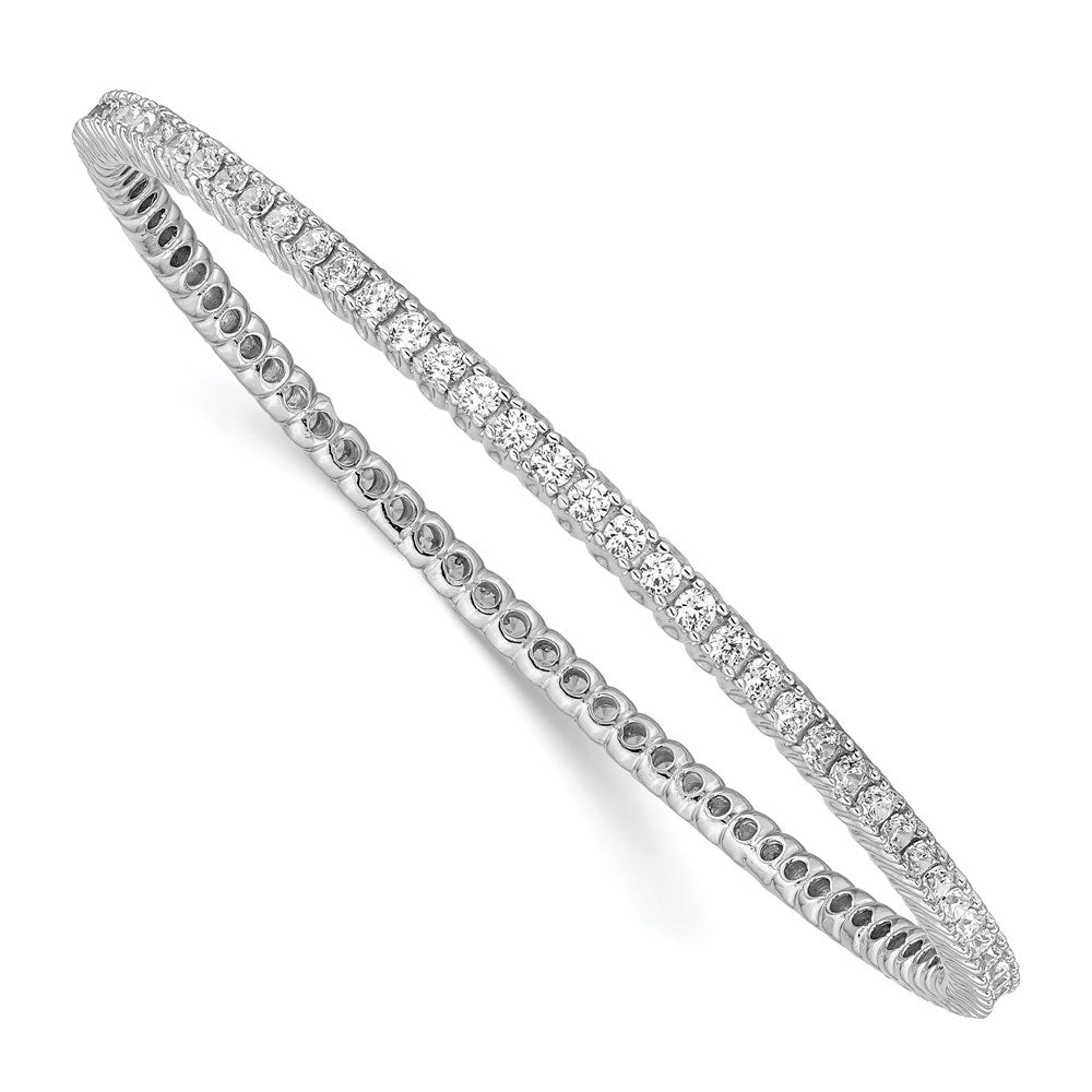 Sterlingsilber Schimmernd Rhodiniert 83 Stein Zirkonia Armreif Armband