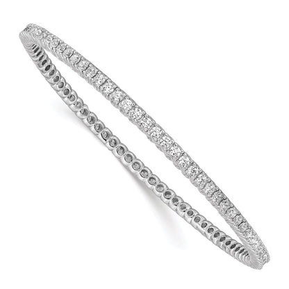 Sterlingsilber Schimmernd Rhodiniert 83 Stein Zirkonia Armreif Armband