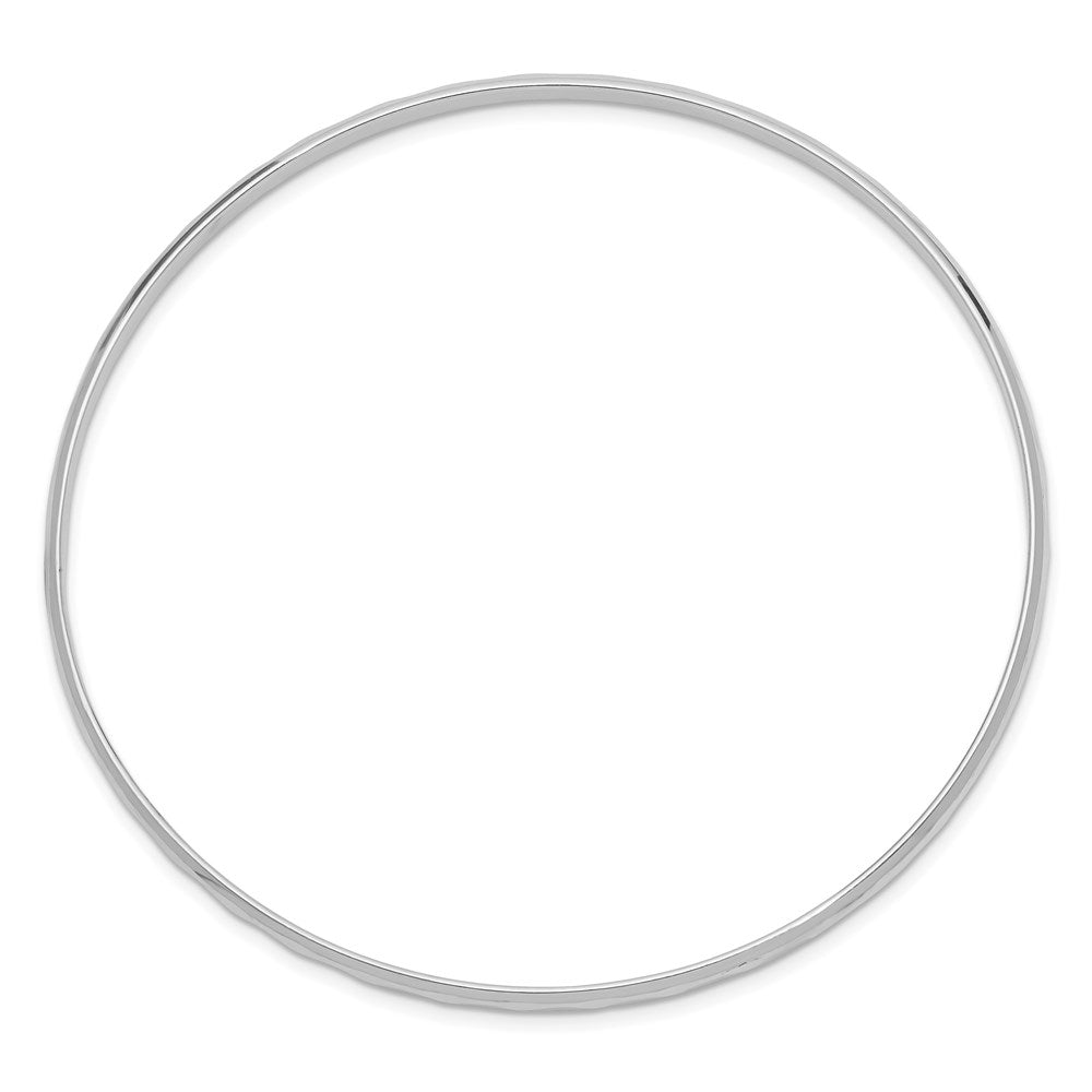 Sterlingsilber 3.00mm Rhodium Poliert Gemustert Armreif