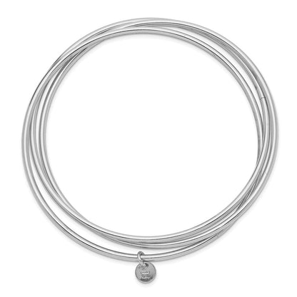 Sterlingsilber Rhodiniert Poliert Intertwined Armreif Armband