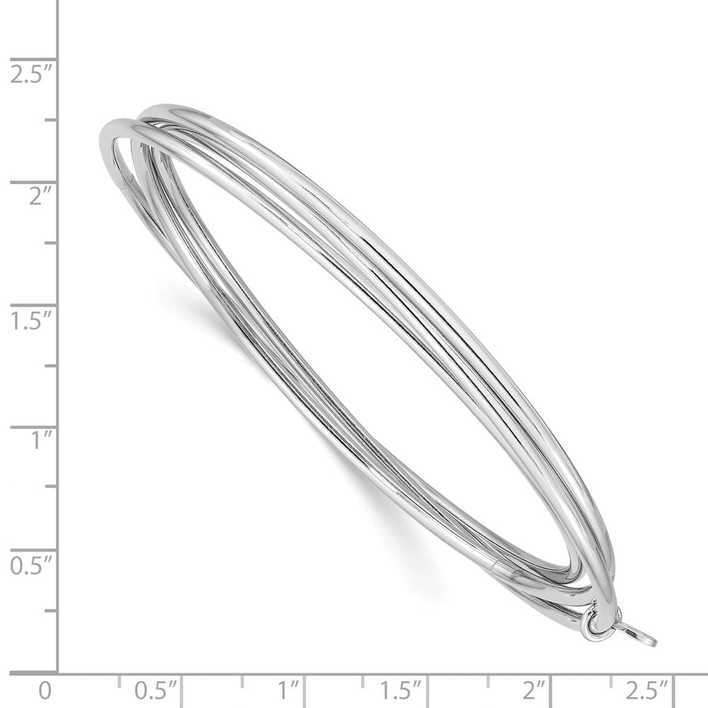 Sterlingsilber Rhodiniert Poliert Intertwined Armreif Armband