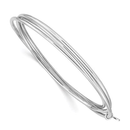 Sterlingsilber Rhodiniert Poliert Intertwined Armreif Armband