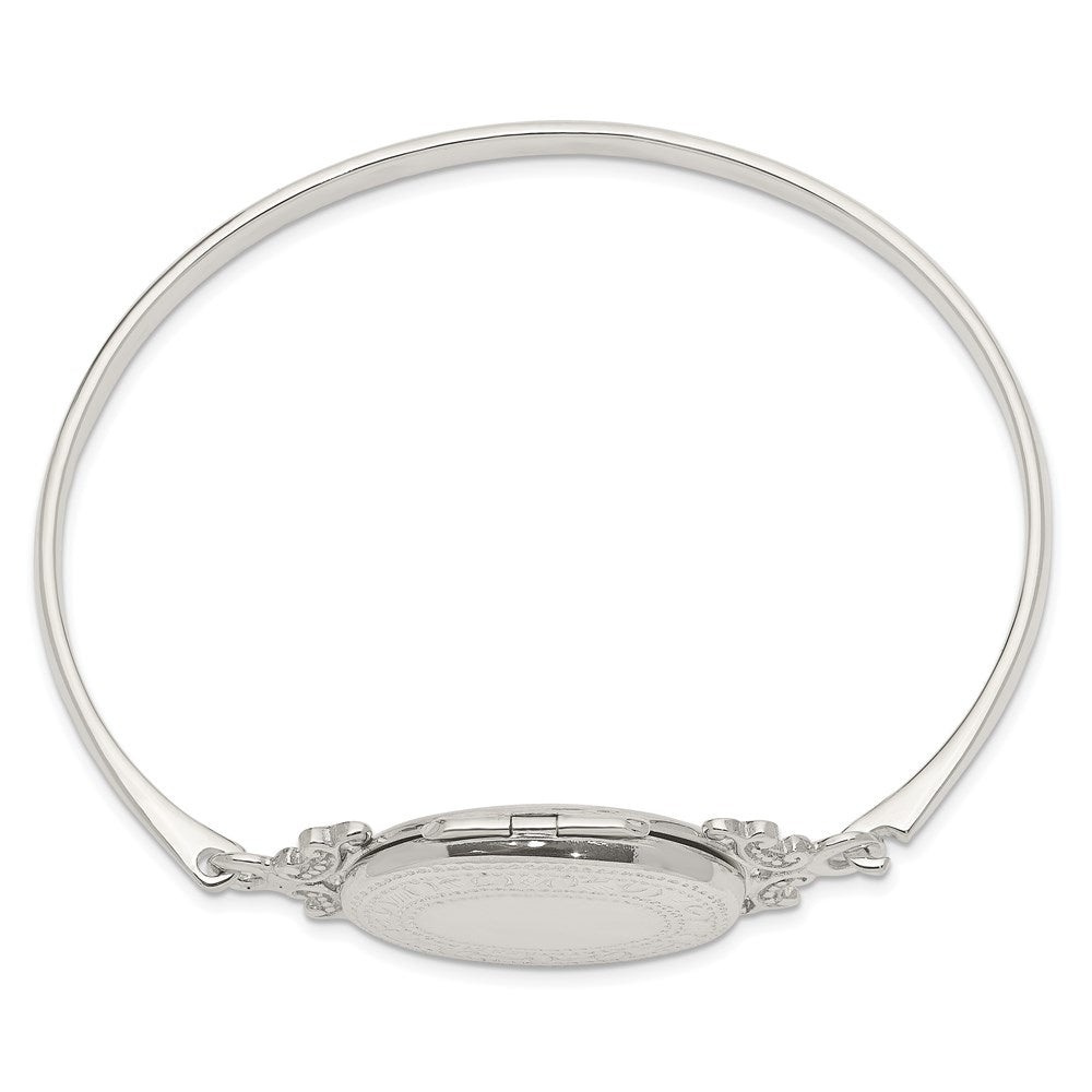 Sterlingsilber 26mm Oval Medaillon Armreif
