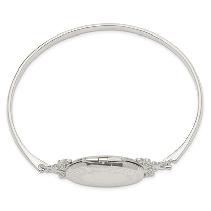 Sterlingsilber 26mm Oval Medaillon Armreif