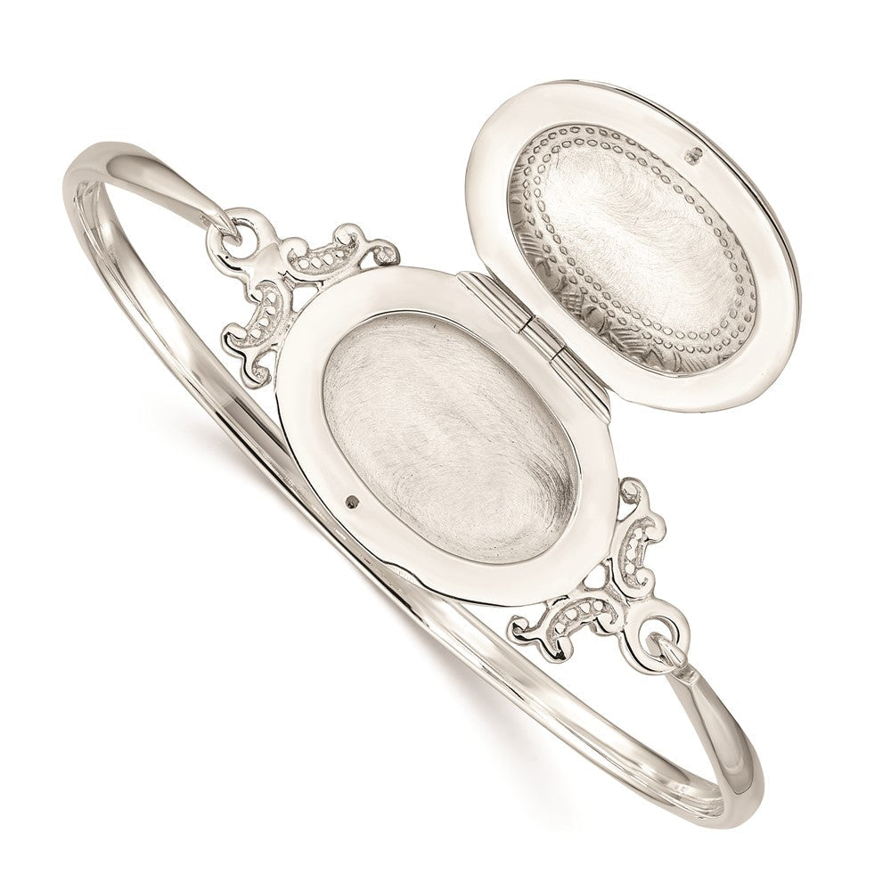Sterlingsilber 26mm Oval Medaillon Armreif