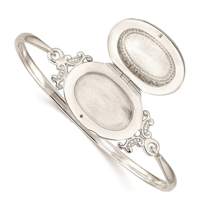 Sterlingsilber 26mm Oval Medaillon Armreif