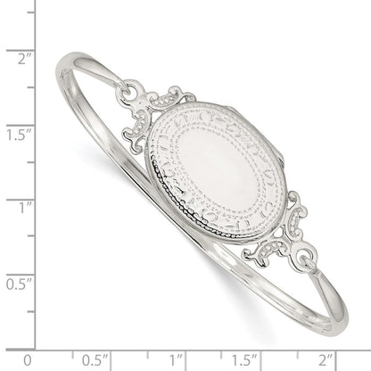 Sterlingsilber 26mm Oval Medaillon Armreif