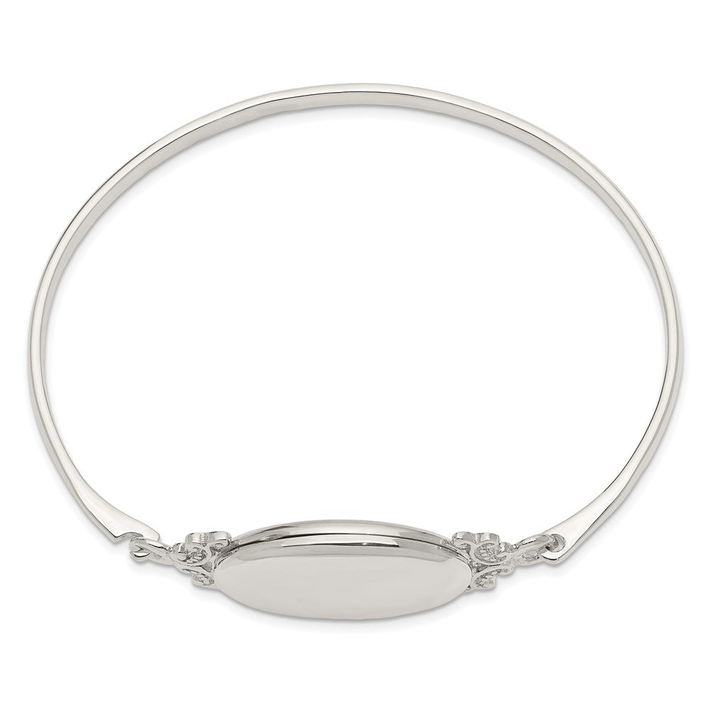 Sterlingsilber 26mm Oval Medaillon Armreif