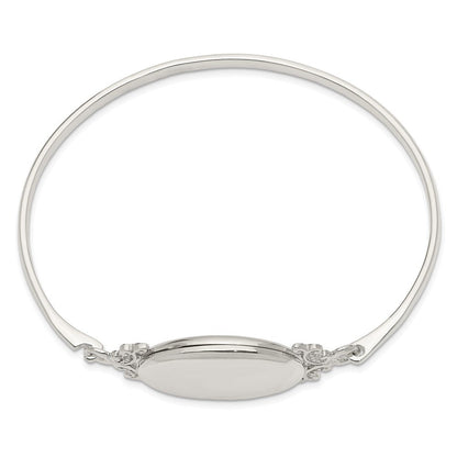 Sterlingsilber 26mm Oval Medaillon Armreif
