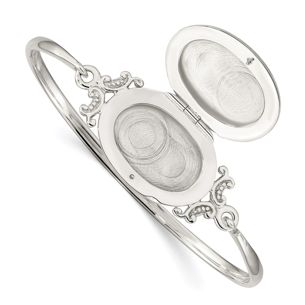 Sterlingsilber 26mm Oval Medaillon Armreif