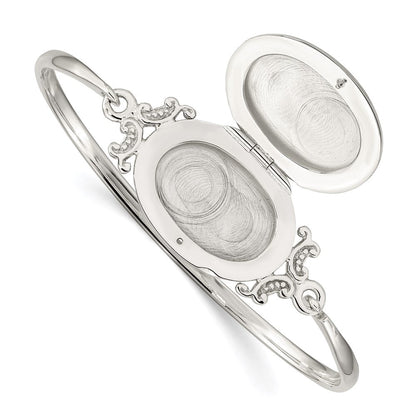 Sterlingsilber 26mm Oval Medaillon Armreif
