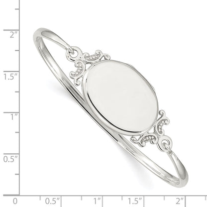 Sterlingsilber 26mm Oval Medaillon Armreif